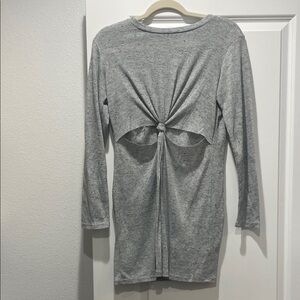 Honey Punch Gray Knotted dress